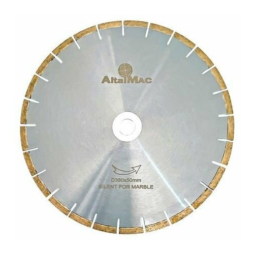 Диск алмазный сегментный AITALMAC 350/50 для резки мрамора (бесшумный), H10 мм