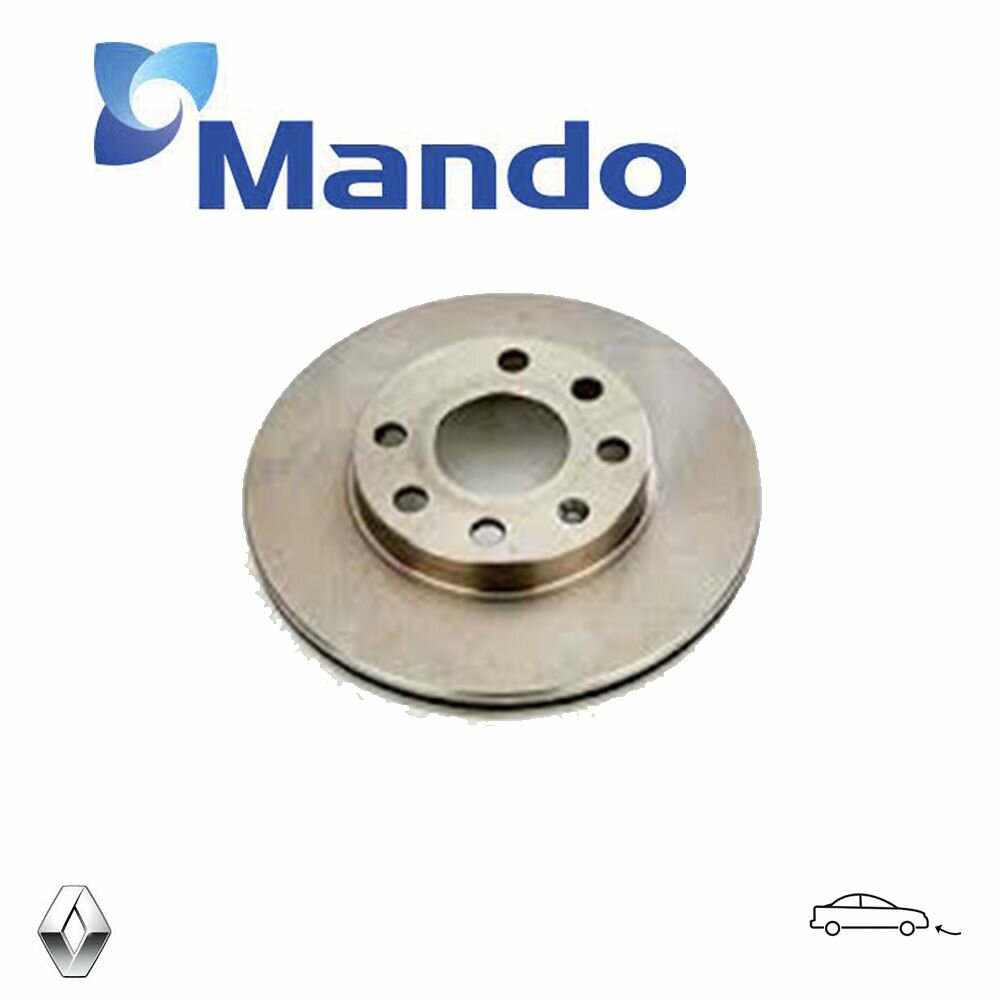 Диск тормозной передний MANDO MBC035225 для а/м Renault LOGAN, SANDERO, LADA LARGUS 07-