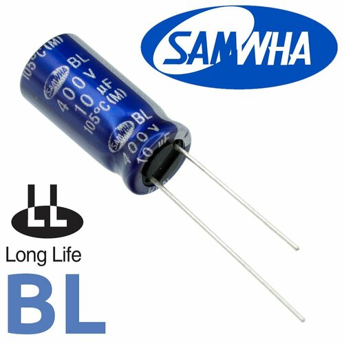 10мкФ 400В / BL / 10х20 / 105 С / конденсатор электролитический (1шт)