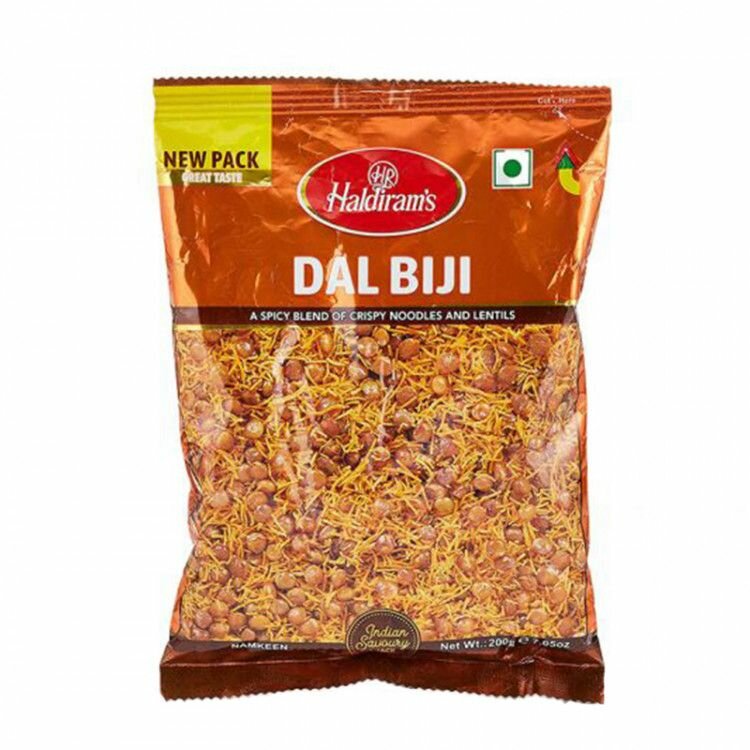 Haldirams Dal Biji/Сухая Закуска Дал Биджи пряная смесь нутовой лапши и чечевицы, Халдирамс, 200г