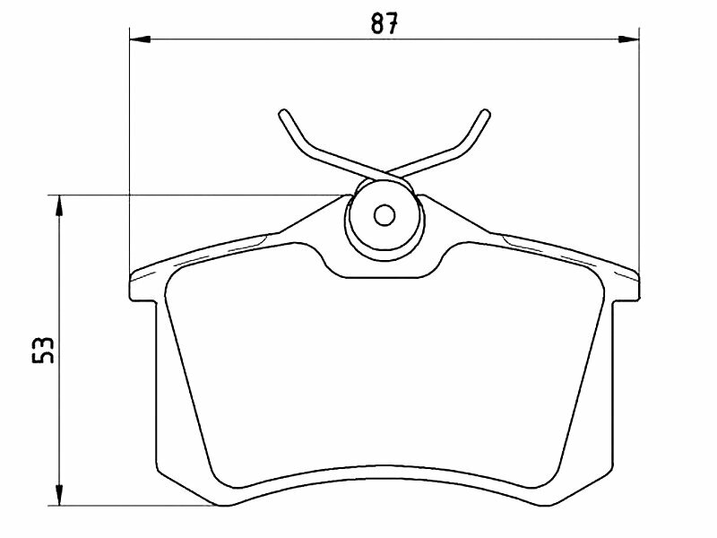 Колодки тормозные дисковые задние для Пежо 308 2013-2021 год выпуска (Peugeot 308) BREMBO P 85 020