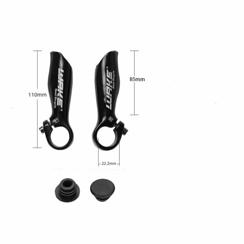 Рога на руль велосипеда, цвет черный