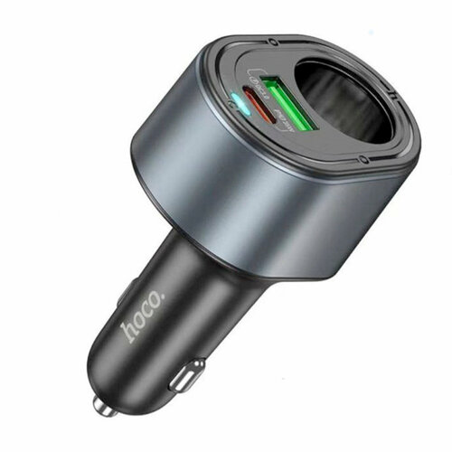 Разветвитель прикуривателя на 1 USB QC30 30W 1 PD 35W 1 прикуриватель Z56 черный 1490₽