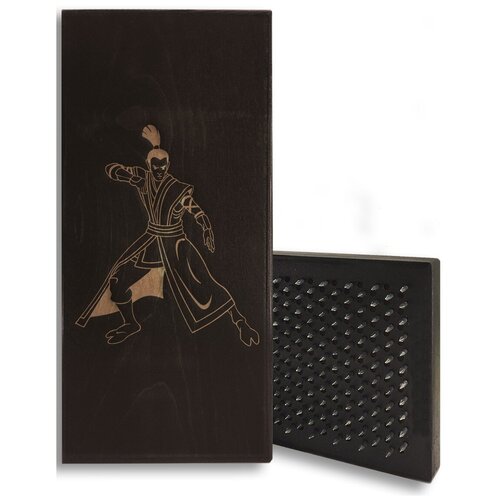 фото Доска садху белая самурай - 351, размер 31x14, шаг гвоздей 10 мм чакра