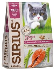 Sirius Сухой корм для кошек, Лосось и Рис 0.4кг