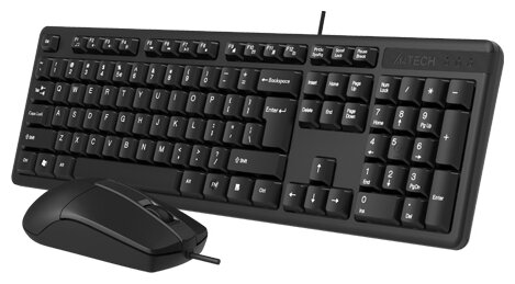 Комплект (клавиатура+мышь) A4TECH KK-3330S, USB, проводной, черный [kk-3330s usb (black)] - фото №3