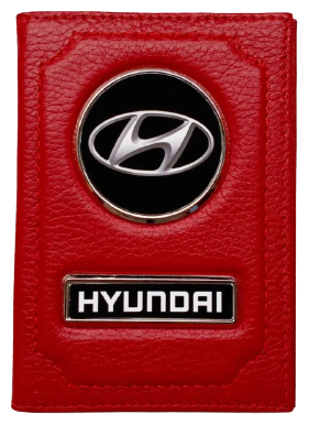 Обложка для автодокументов HYUNDAI 1-6-1318, красный