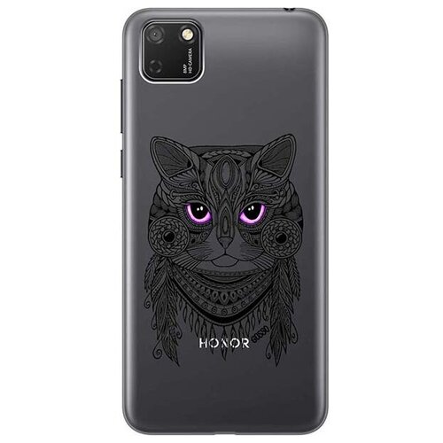 фото Ультратонкий силиконовый чехол-накладка clearview 3d для huawei y5p / honor 9s с принтом "grand cat" gosso