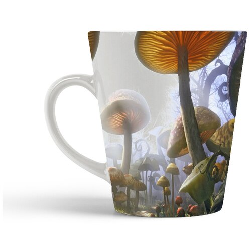 фото Кружка-латте coolpodarok алиса в стране чудес. фон