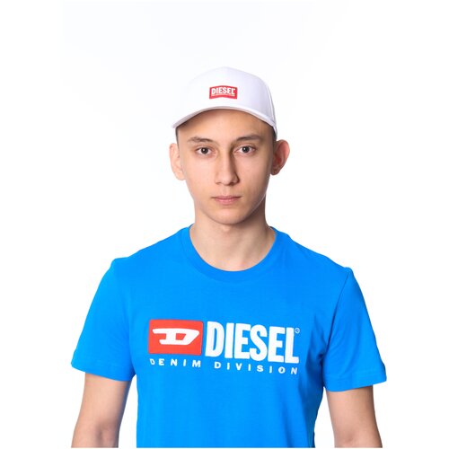 DIESEL Бейсболка белая логотип (02)