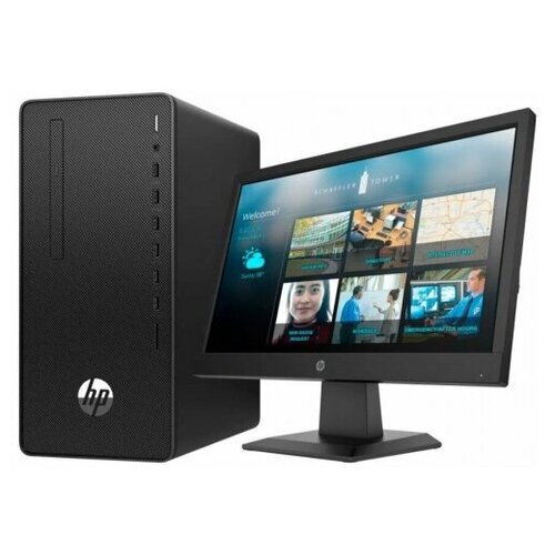 фото Фирменный компьютер hp bundle 290 g4 mt pentium 6400/4gb/1tb hdd/uhd graphics 610/18.5" /dvdrw/kbd/черный