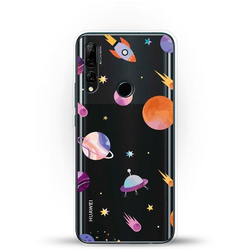 фото Силиконовый чехол узор из планет на huawei y9 prime (2019) andy & paul