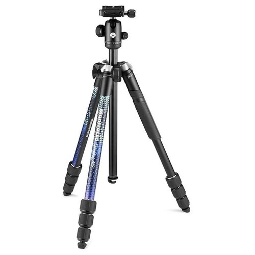 Manfrotto Element II (MKELMII4BL-BH), черный/синий штатив manfrotto element mii mobbt carbon