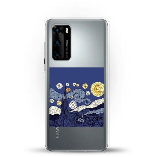 фото Силиконовый чехол ночь на huawei p40 andy & paul