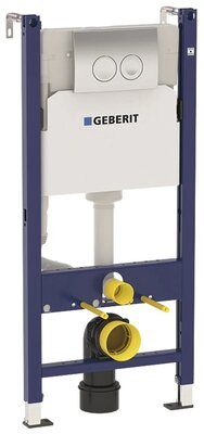 Система инсталляции Geberit Duofix 458.124.21.1 для подвесных унитазов с кнопкой смыва хром глянцевый