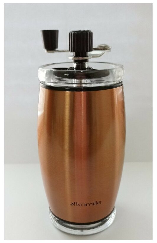 фото Кофемолка ручная Kamille КМ-7029С (механическая) бронза