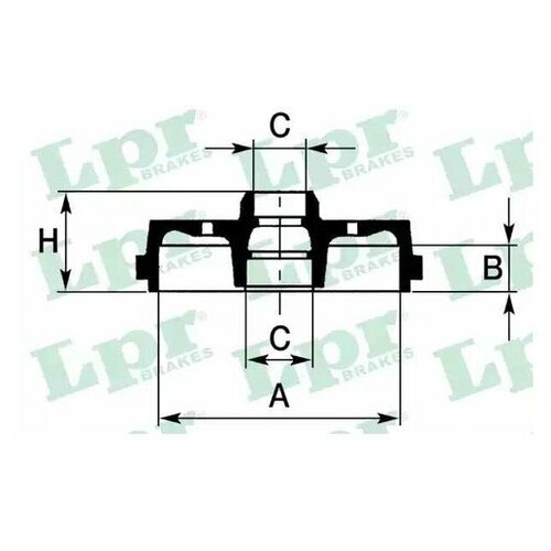 Барабан тормозной Lpr 7D0233 для VW Passat