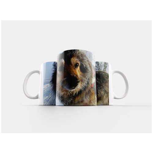 фото Кружка "собака, смешанные породы собак, зима" 320 мл lotsprints