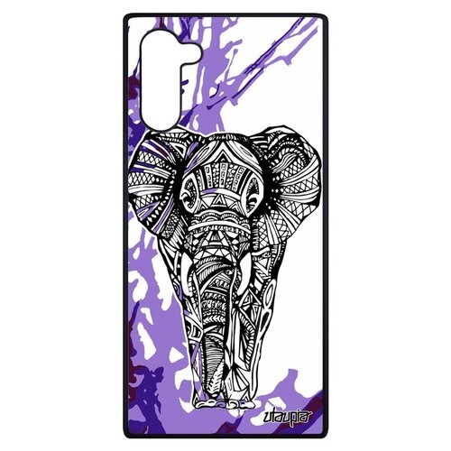 фото Противоударный чехол на смартфон // galaxy note 10 // "слон" азиатский дизайн, utaupia, фиолетовый