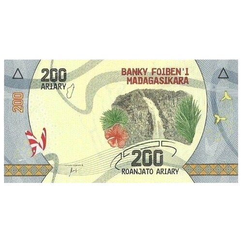 Мадагаскар 200 ариари 2017 г /Баобаб/ UNC мадагаскар 200 ариари 2004 unc pick 87