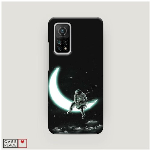 фото Чехол пластиковый xiaomi mi 10t pro космонавт на луне case place