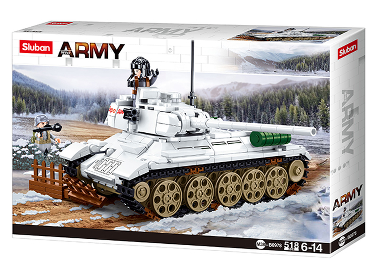 SLUBAN Армия M38-B0978 Танк Т34/85, 518 дет.