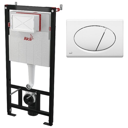 Инсталляция Alcaplast Sadromodul AM101/1120-3:1 RU M70-0001 для унитаза с Белой клавишей смыва