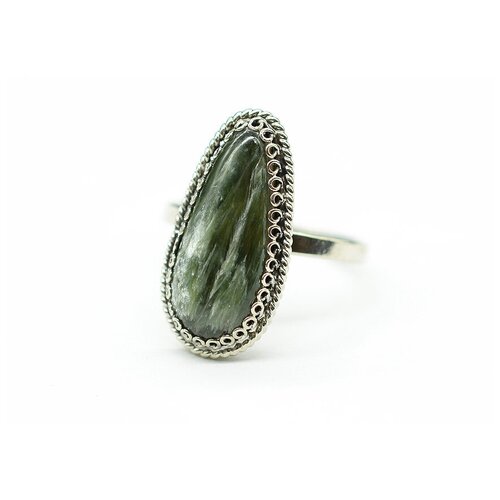 Кольцо Радуга Камня, серафинит, размер 18, зеленый кольцо радуга камня серафинит размер 18 зеленый
