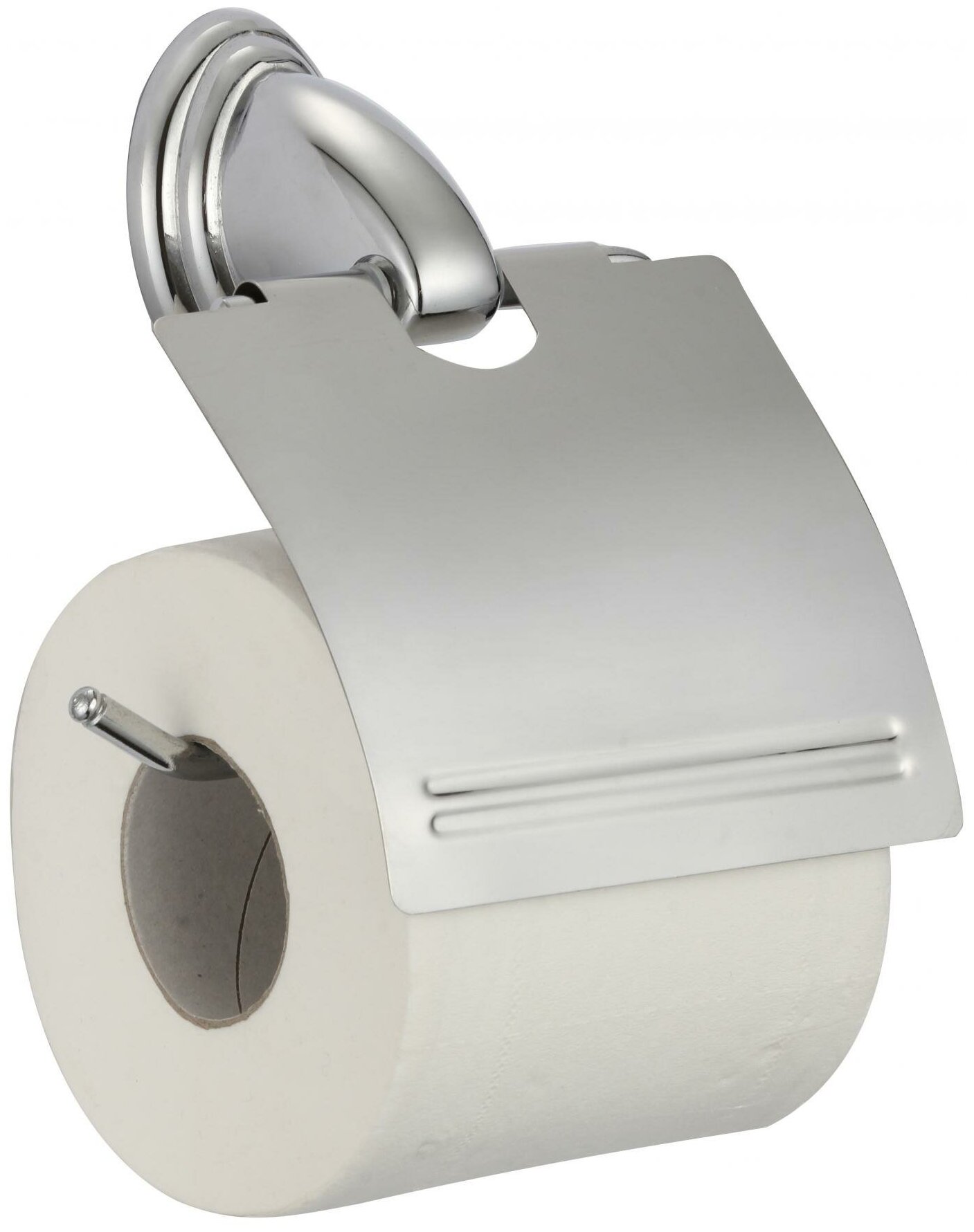 S-003151 savol Держатель для туалетной бумаги с крышкой настенный хром