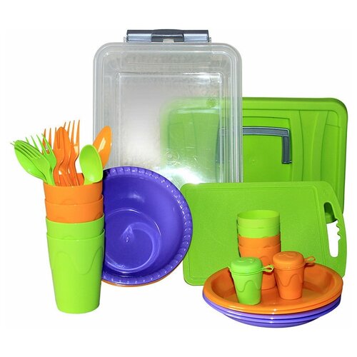 Набор для пикника Следопыт Weekend на 4 персоны пластик PF-CWS-PS01 2290₽