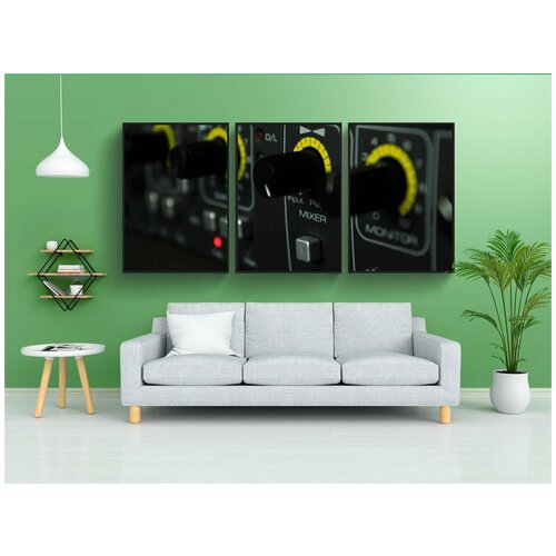 фото Набор модулных постеров для интерьера "контроллер, смеситель, музыкальное производство" 60x90 см. в тубусе, без рамки lotsprints