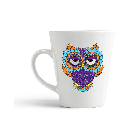 фото Кружка-латте coolpodarok животные. разноцветная сова