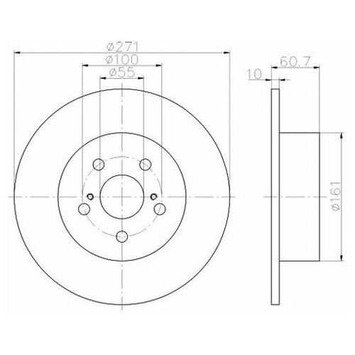 фото Тормозной диск textar 92126503 для toyota avensis
