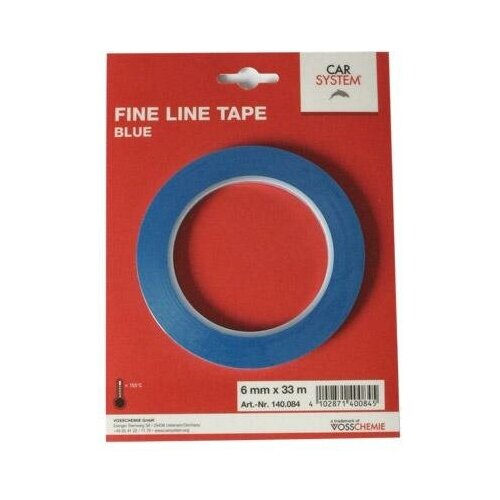 Скотч контурный Carsystem виниловый синий 6 мм х 33 м