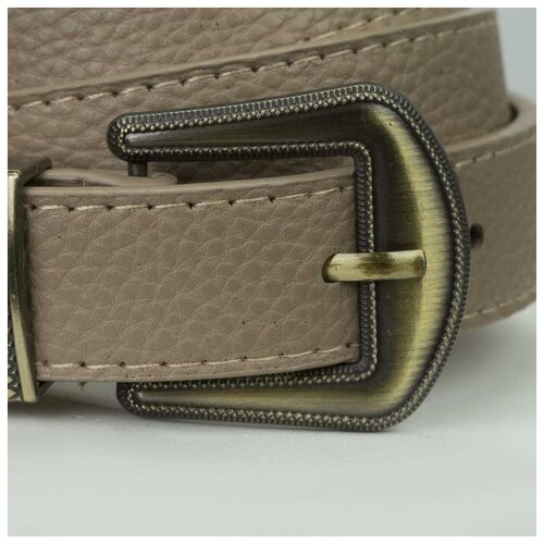 фото Ремень женский, ширина - 2,3 см, пряжка металл, цвет светло-коричневый mikimarket