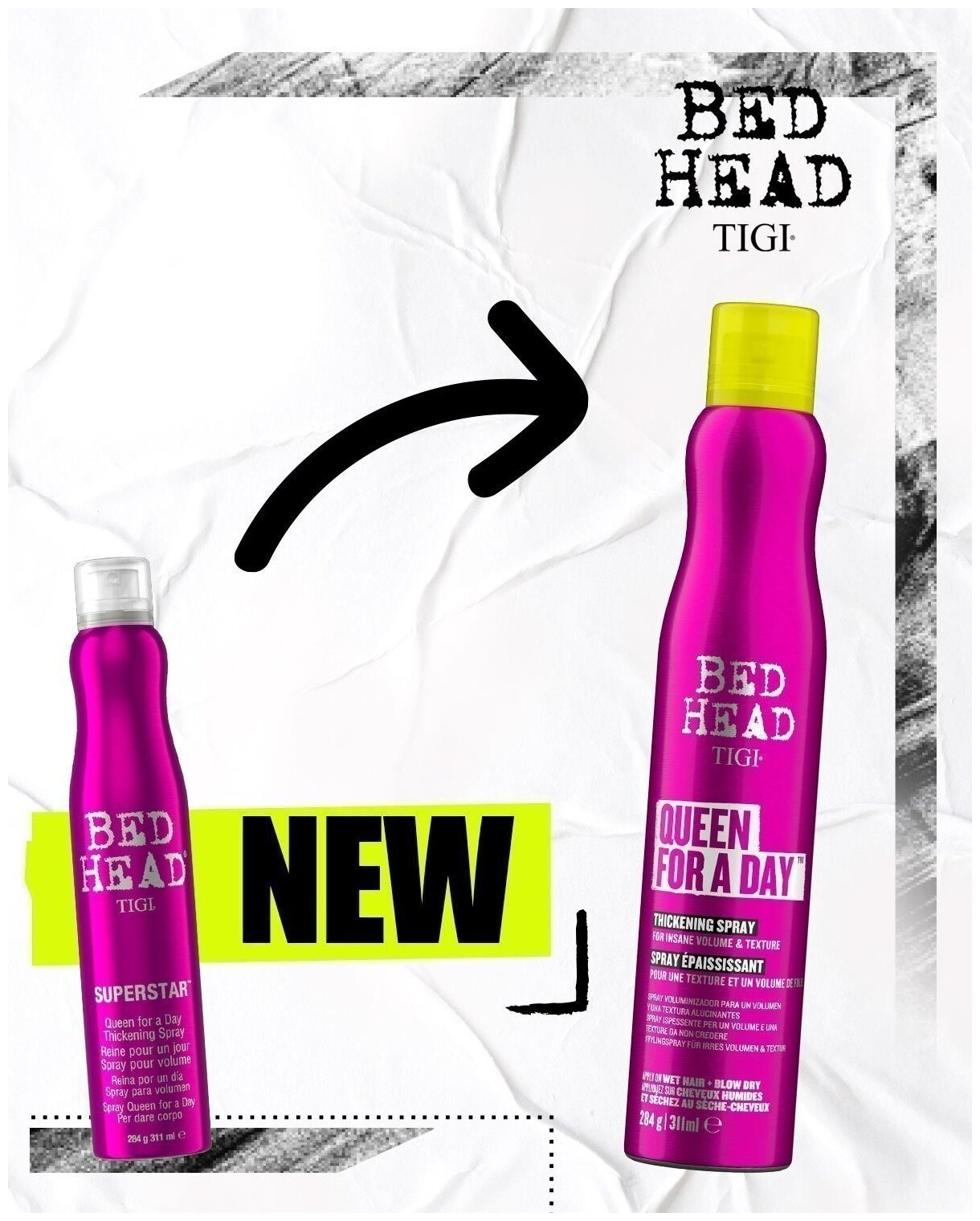 TIGI Bed Head Queen for a Day Спрей для придания объема волосам, 311 мл