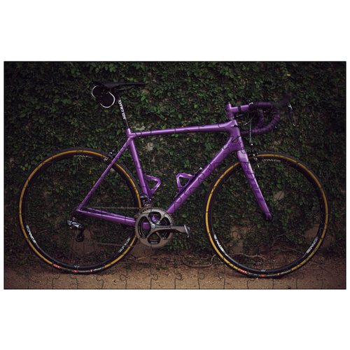фото Магнитный пазл 27x18см."фиолетовый, велосипед, колесо" на холодильник lotsprints
