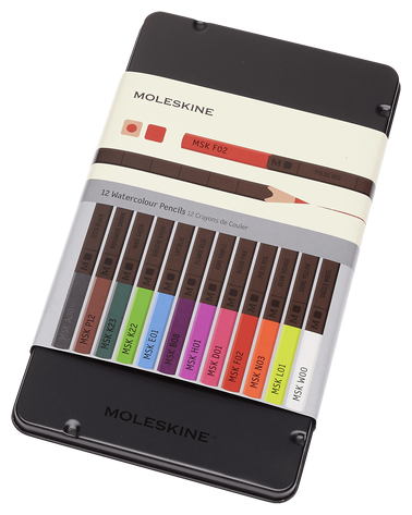 Карандаши цветные акварельные Moleskine WATERCOLOUR EW7P12COLA 12цв. мет.кор.