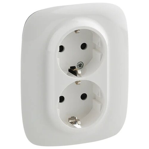 фото Legrand valena allure diy бел розетка 2-ая с/з с защитными шторками, безвинт.зажим