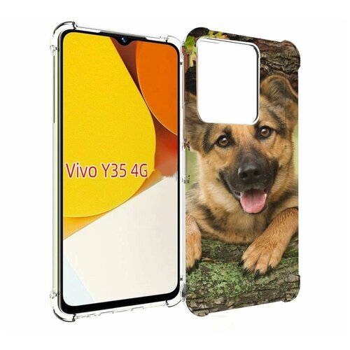 Чехол MyPads Собака-на-дереве для Vivo Y35 4G 2022 / Vivo Y22 задняя-панель-накладка-бампер