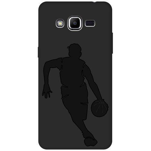 матовый чехол basketball для samsung galaxy j2 prime самсунг джей 2 прайм с эффектом блика черный Матовый чехол Basketball для Samsung Galaxy J2 Prime / Самсунг Джей 2 Прайм с эффектом блика черный