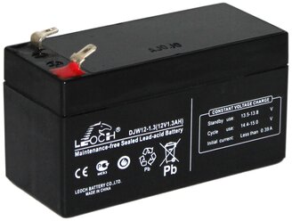 Аккумулятор Leoch DJW 12-1.3 (12В, 1.3Ач / 12V, 1.3Ah / вывод T1)