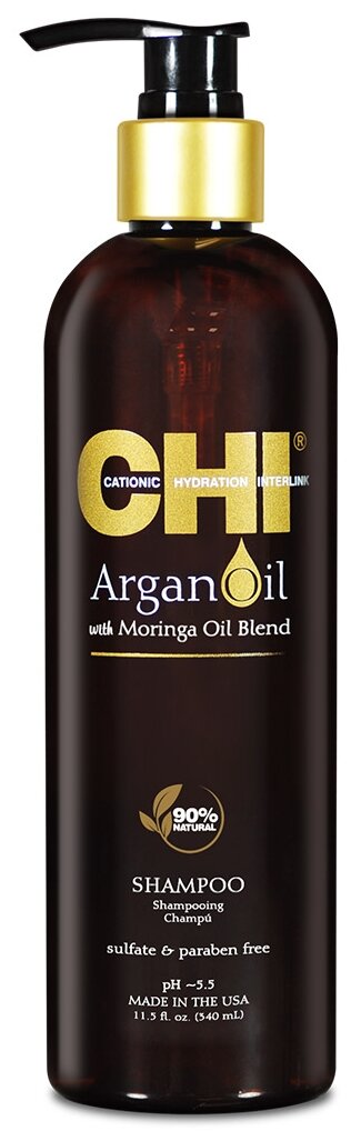 CHI шампунь Argan Oil Plus Moringa Oil, 340 мл