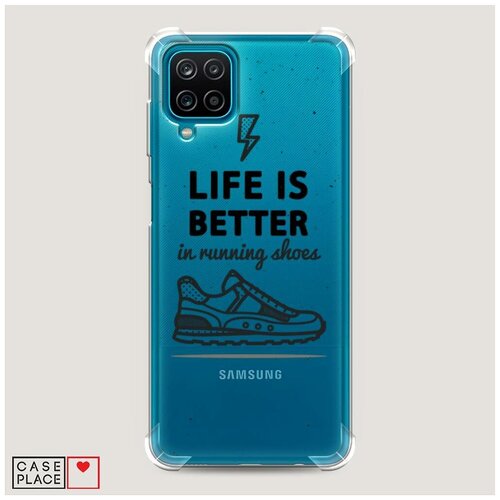 фото Чехол силиконовый противоударный samsung galaxy a12 life is better case place