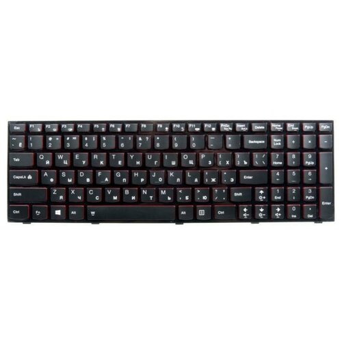 Клавиатура для ноутбука Lenovo IdeaPad Y500 черная с красной подсветкой гор Enter 268700₽