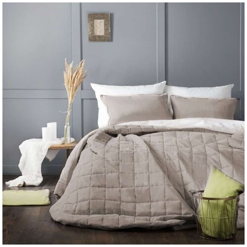 BLV Покрывало на кровать Софт (Латур) 250Х270 светло-серый