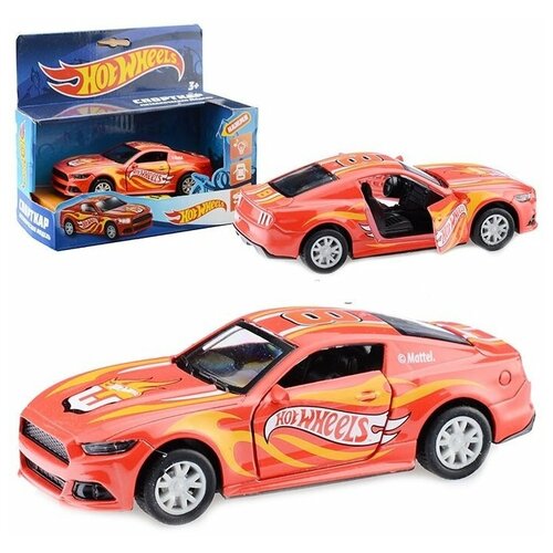 Машина металл свет-звук спорткар 12см Hot wheels
