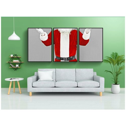 фото Набор модулных постеров для интерьера "рождество, санта, николай" 60x90 см. в тубусе, без рамки lotsprints