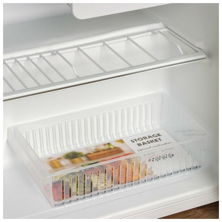 Органайзер для холодильника 30х17х7 см, цвет прозрачный - фотография № 3