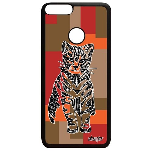 фото Яркий чехол для мобильного // huawei p smart 2018 // "кот" дизайн пушистый, utaupia, цветной